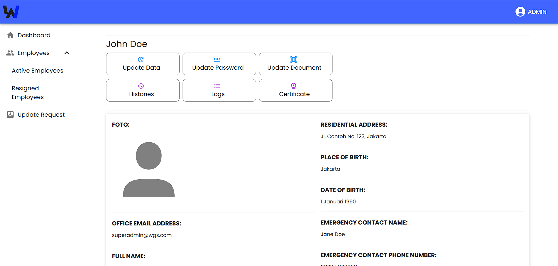 Employee Data Management Website image 3